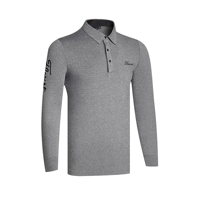 Spring autumn golf clothing men's long sleeve T-shirt sports and leisure versatile quick drying breathable polo shirt