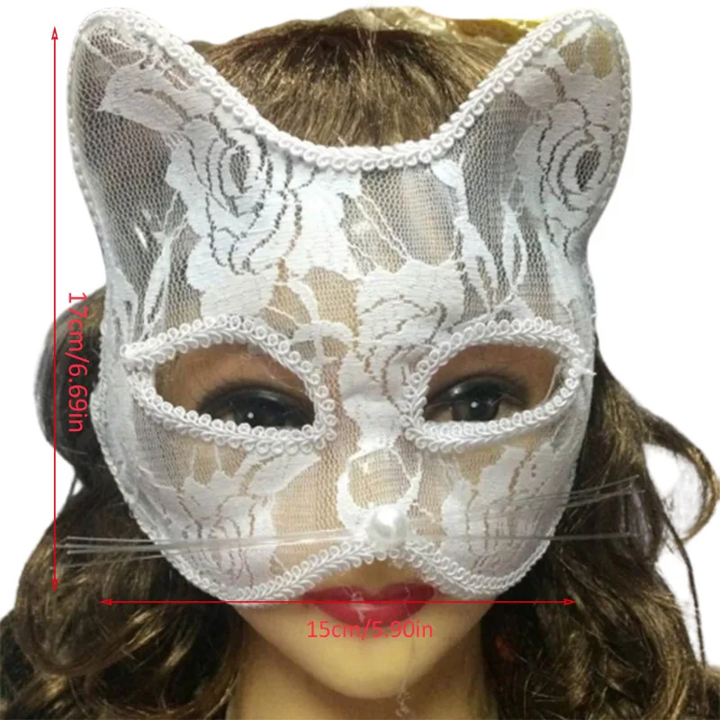 

Маска в виде лисы для косплея на Хэллоуин, кружевная маска в виде животных, маска на половину лица, Эротическая кружевная маска в виде кошки, женские секс-игрушки для пар, игра кальмаров