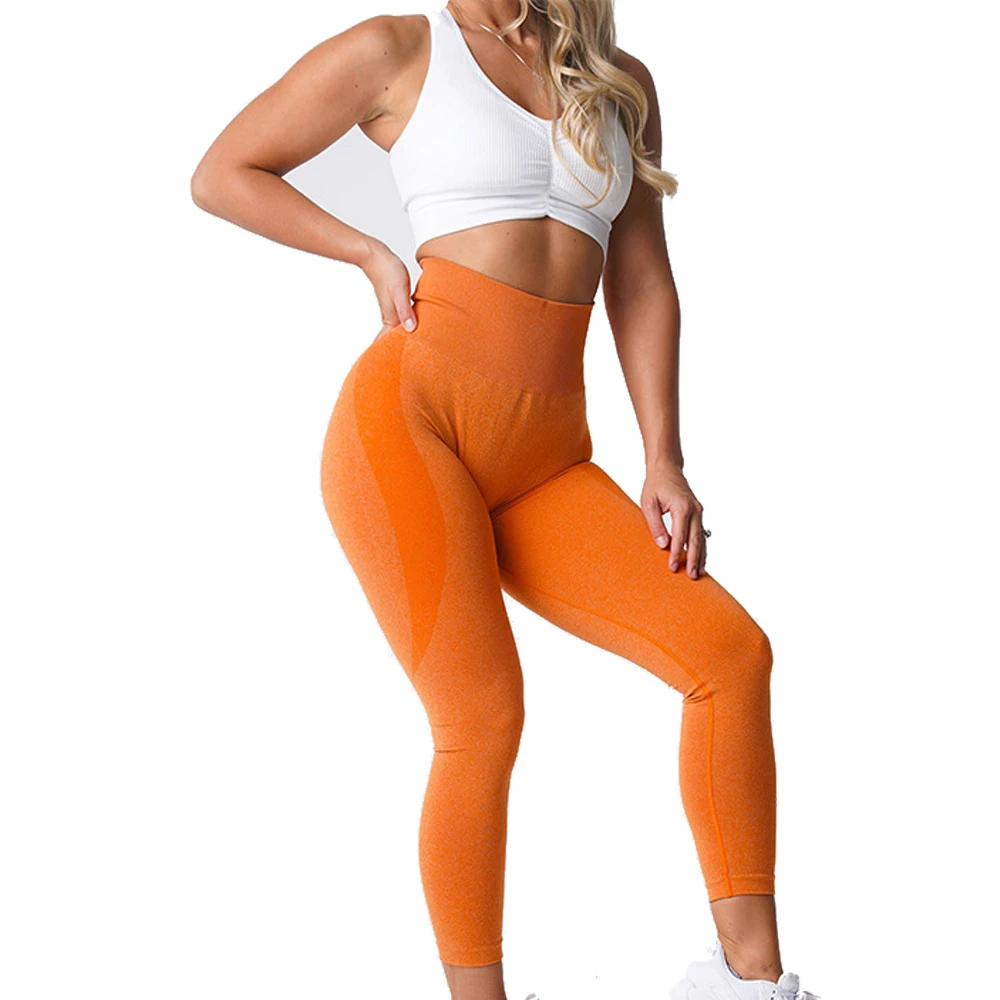 Curve Outline Seamless Leggings Women's Yoga Pants Gym Clothing Workout Clothes Fitness Sports Women's Solid Color