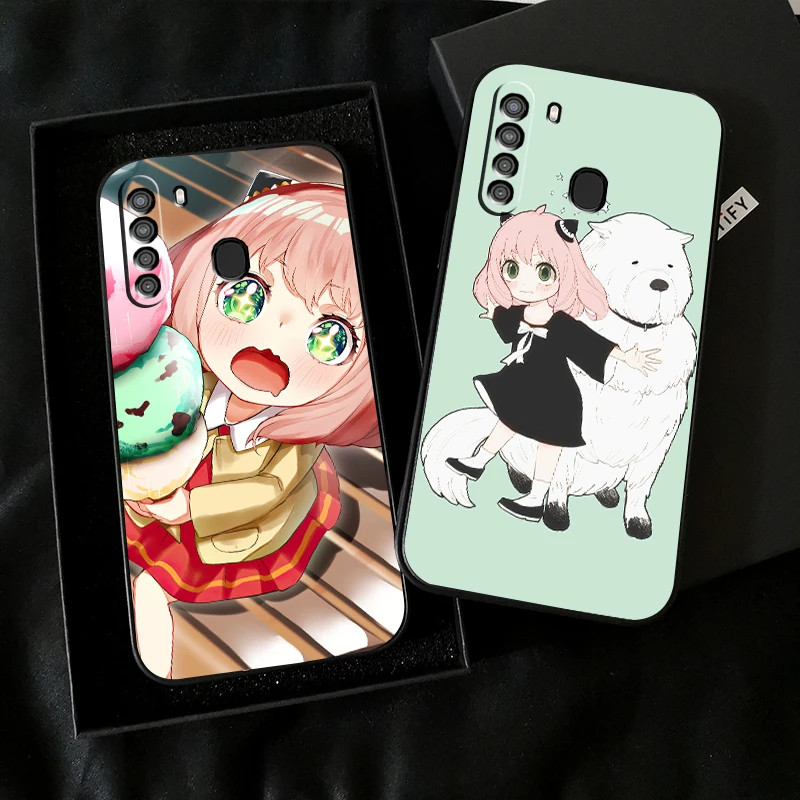 

NSPY×FAMILY Anime Japan Phone Case For Samsung Galaxy A01 A02 A10 A10S A20 A22 A31 4G 5G Back Carcasa Coque Liquid Silicon
