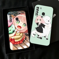 nspy%c3%97family anime japan phone case for samsung galaxy a01 a02 a10 a10s a20 a22 a31 4g 5g back carcasa coque liquid silicon