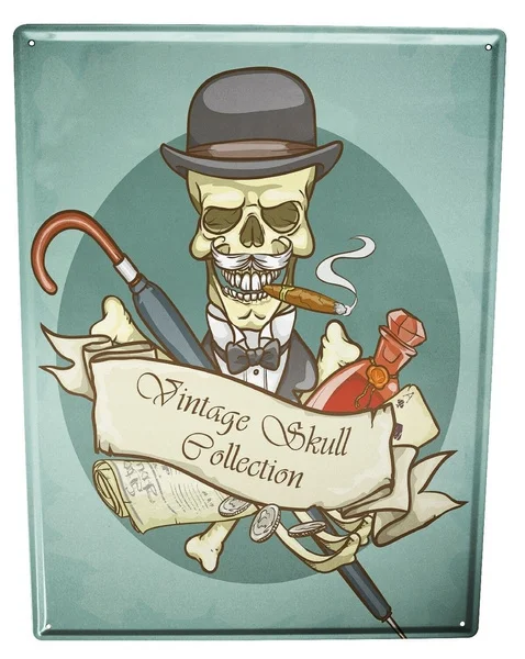 

Tin Sign Retro Vintage Skull Coffee Bar Decoration Home Decor