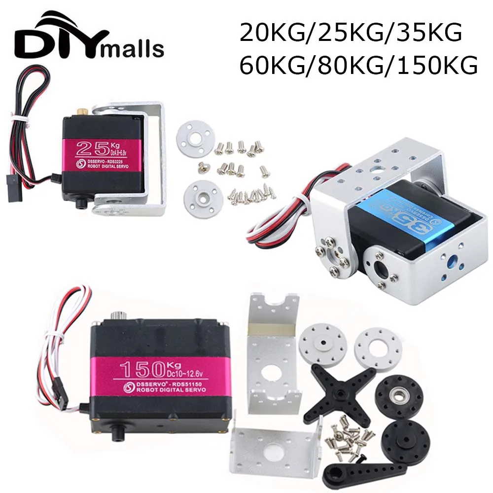 

RDS3218 RDS3225 RDS3235 RDS5160 RDS5180 RDS51150 Servo Digital Metal High Torque Robotic Hand Servo Robot Servo 60KG 80KG 150KG