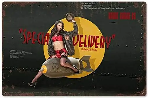 Винтажный пин-ап для девочек военный авиационный нос самолет Ватской войны