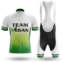 powerband vegan team short sleeve cycling jersey summer cycling wear ropa ciclismobib shorts