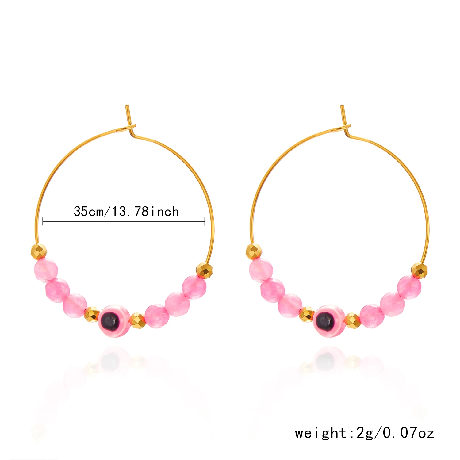 Турецкие бусины от сглаза обруч серьги-гвоздики из нержавеющей стали для женщин