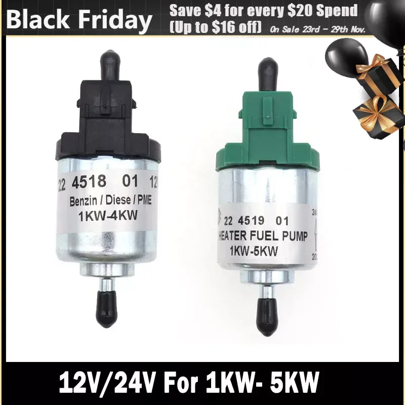 

12V/24V 1KW-5KW 22ml Fuel Pump Car Diesel/Gasoline Heater Pump Short Version For Eberspacher Heater For Truck Air Parking Heater