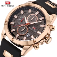 mini focus luxury sports quartz mens watches fashion 3 dials watch with calendar man chronograph wristwatch silicone strap