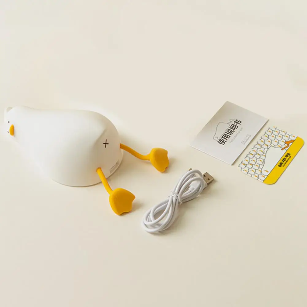 Мультяшный Ночной светильник в форме утки декоративная настольная лампа высокой