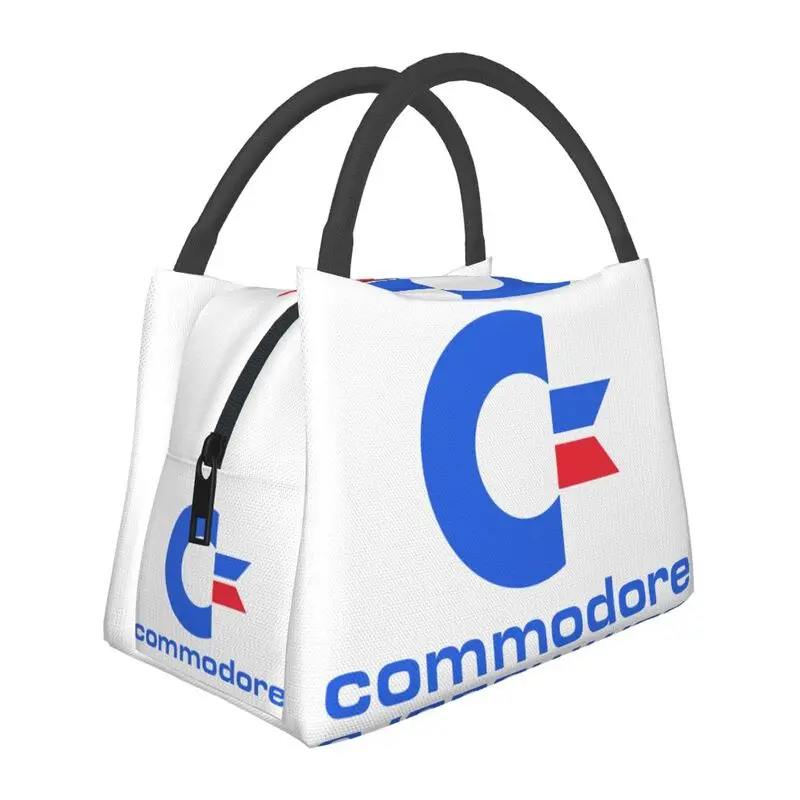 

Commodore 64 Insulated Lunch Bags for Camping Travel C64 Amiga Computer Portable Thermal Cooler Lunch Box Women