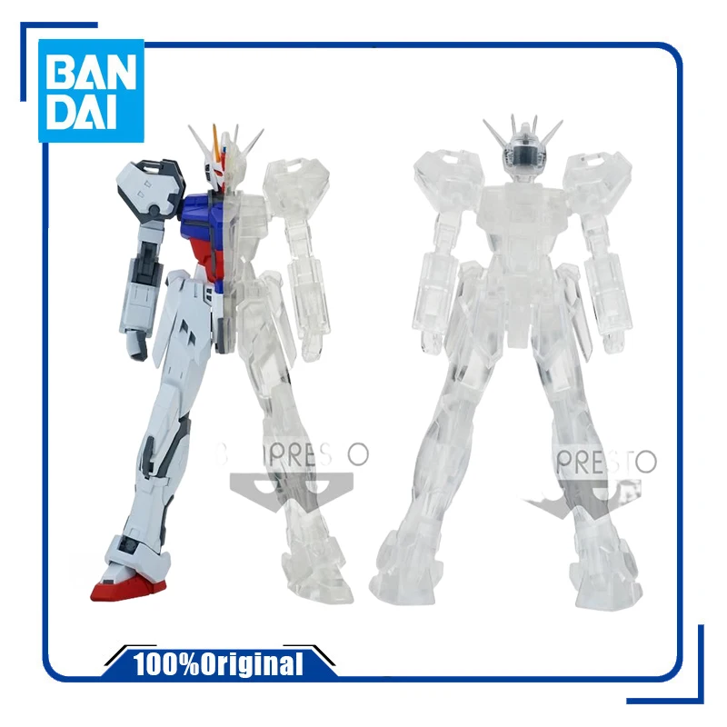 

Bandai Original GUNDAM HG seed Series Strike Gundam 1/144 Anime Action Figure Model Toys Collectible Model Ornaments Gifts