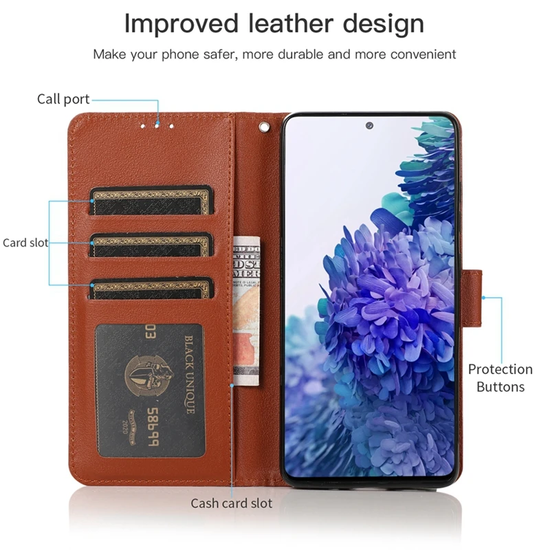 Wallet Flip Leather Case For Samsung Galaxy A04s A12 A13 A14 A23 A34 A51 A52 A53 A54 A71 S23 Ultra S22 S21 Plus S20 FE S10 Cover