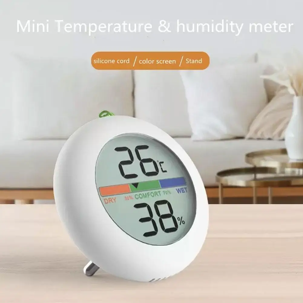 

Круглый цифровой гигрометр, термометр, Термогигрометр, комнатный термометр, измеритель влажности для комнаты, офиса M3O1