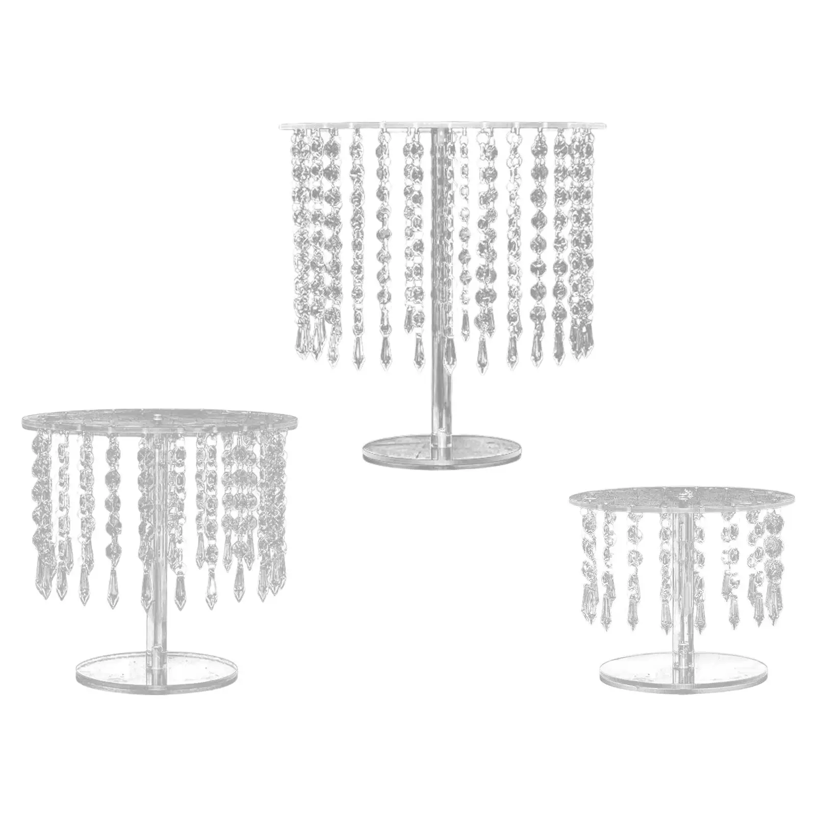 Cake Stand Crystal Pendants for New Year Afternoon Tea Supplies Centerpiece
