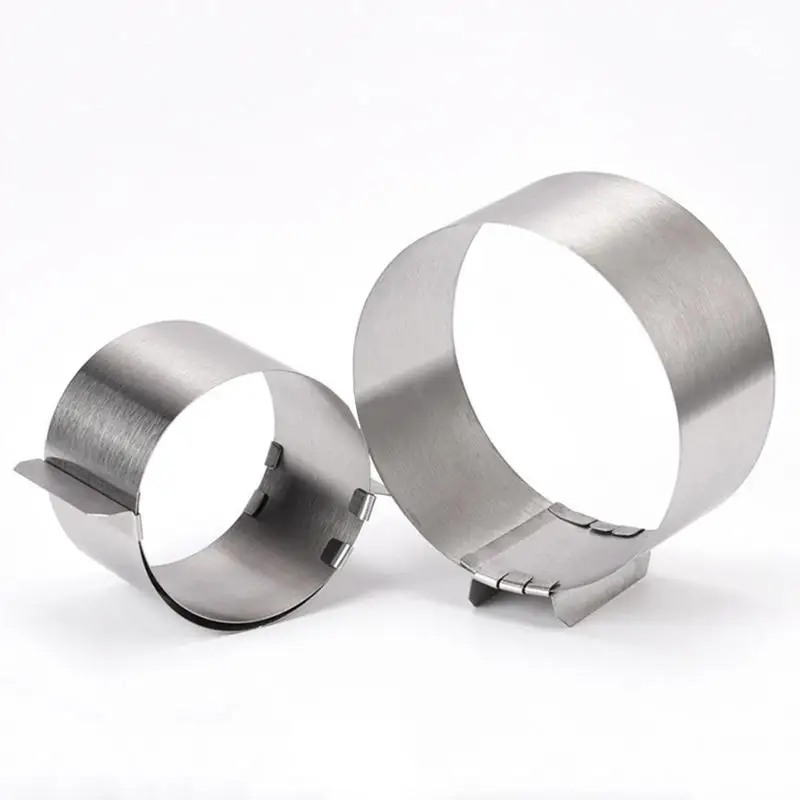 

Adjustable Mousse Ring Round Mould 6-10cm Mousse Cake Edge Collar Film Telescopic Small Stainless Steel Baking Mold For Crumpets