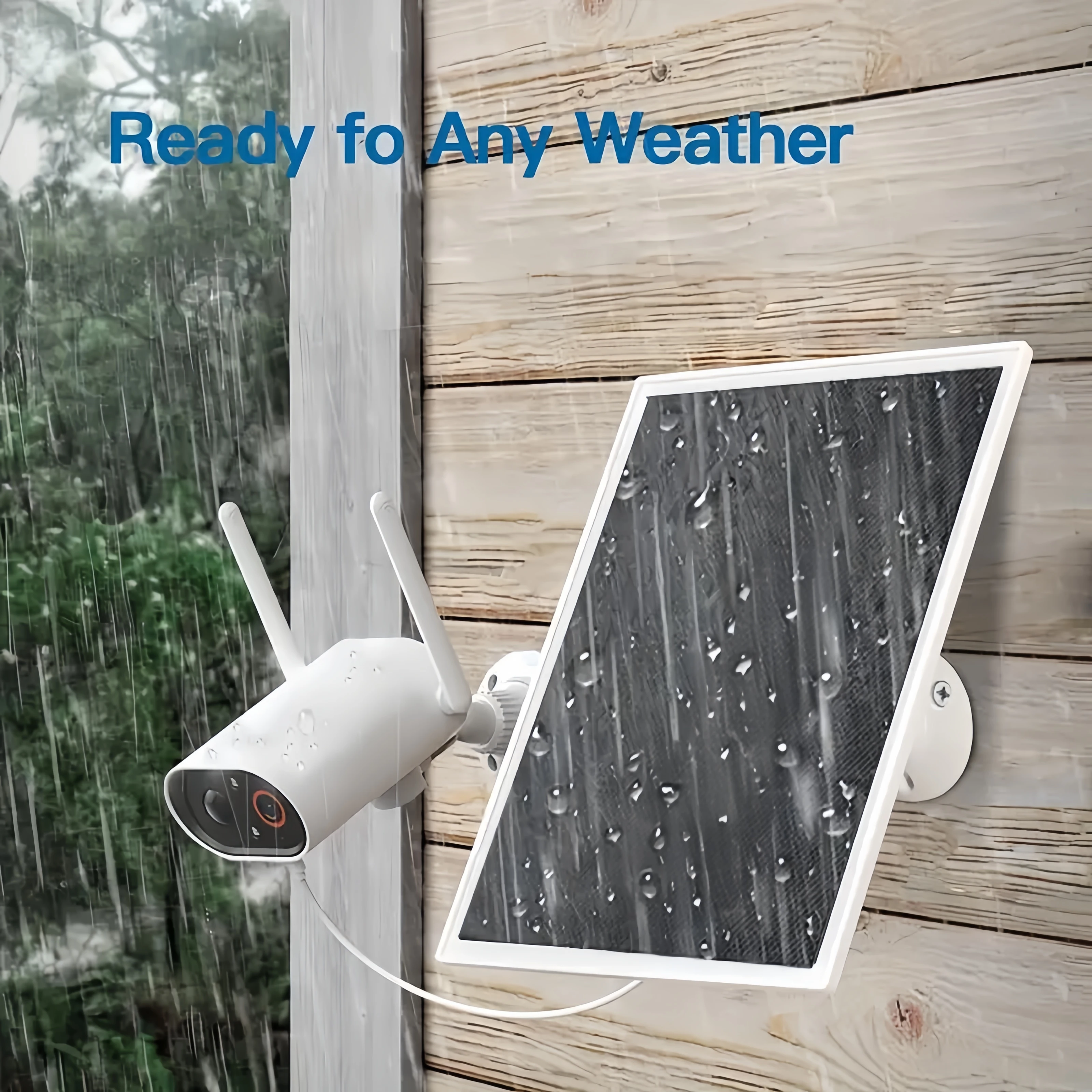 Фото 5 В 18 Вт IP65 Водонепроницаемая наружная солнечная панель Длина кабеля 10 футов (3 м) с портом Micro USB типа C для камеры с перезаряжаемой батареей №2
