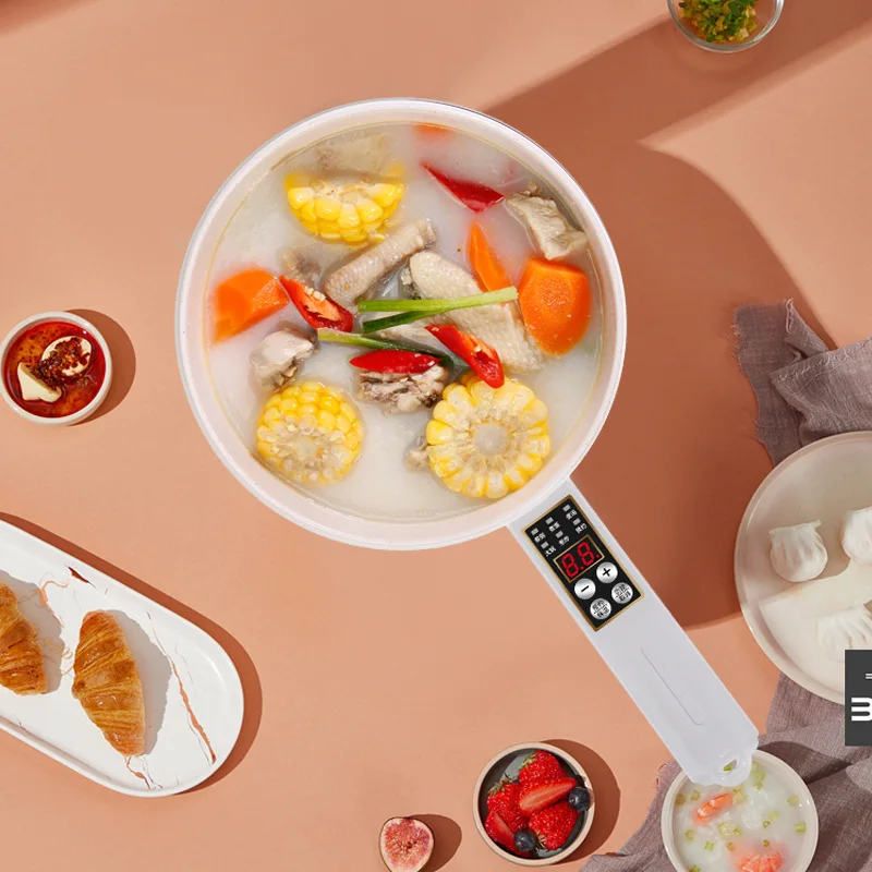 

Electric Hot Pot Cooker Steamer 3L - Multifunctional Non-stick Pan - Office Dorm Cooking Portable Ramen Cooker Steamer Boil Dry