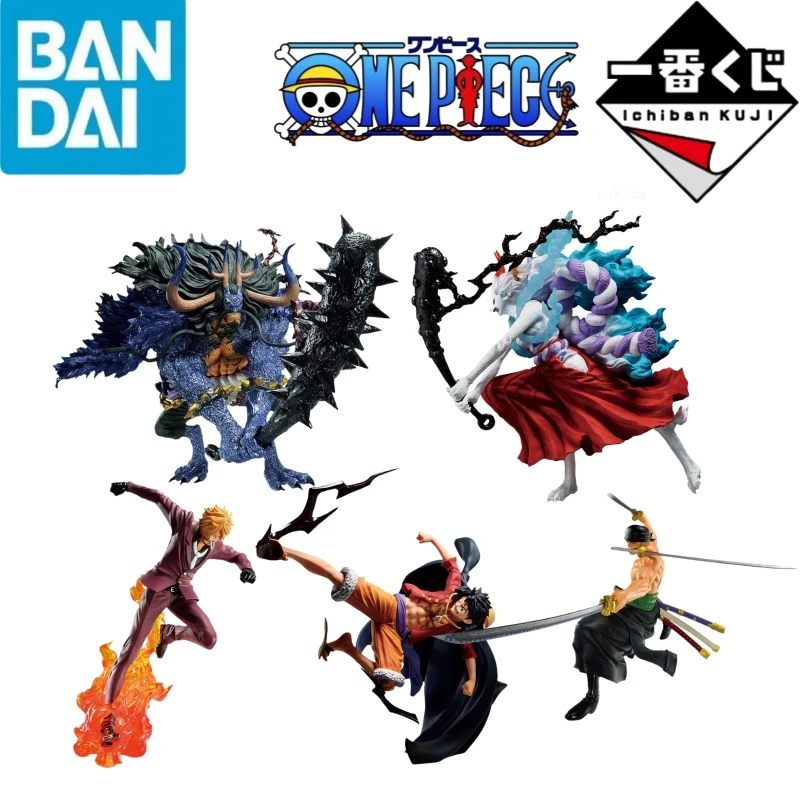Bandai оригинальный цельный Ichiban Kuji TREASURE круиз Kaidou Yamato Luffy искусственные Аниме Фигурки игрушки для детей подарок