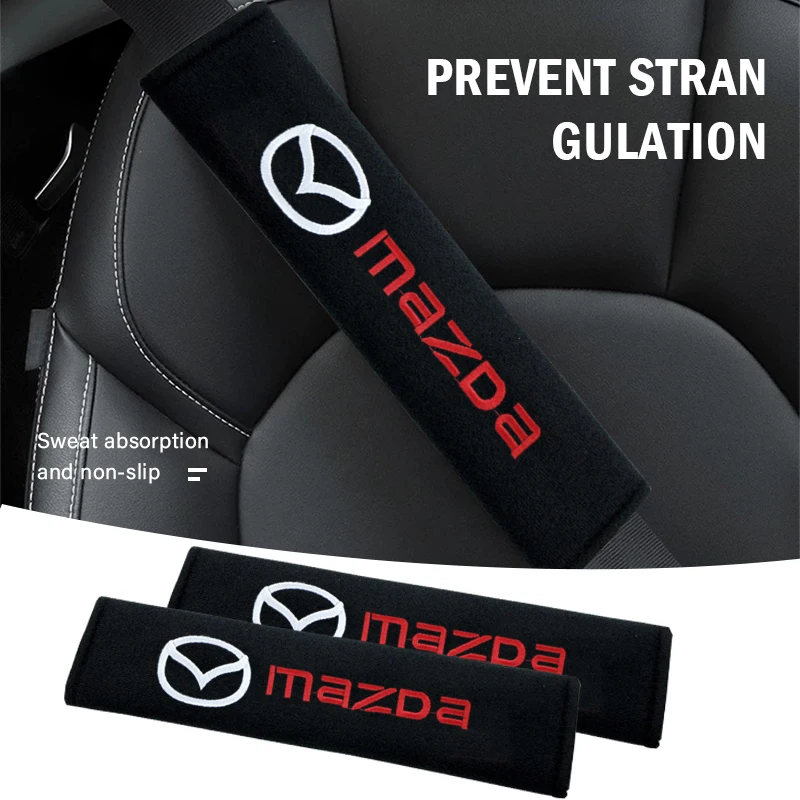 

2pcs Automobile Seat Belt Cover Car Interior Styling Shoulder Protective Padding for Mazda 2 3 6 CX-5 CX5 CX-3 CX-7 CX8 CX-9 MX5