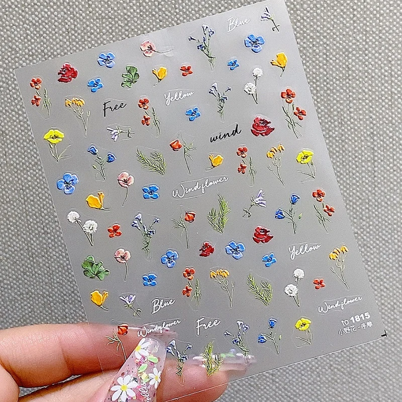 TSZS 1 шт. 3D летняя фотография вишня Маргаритка цветок украшения для ногтей