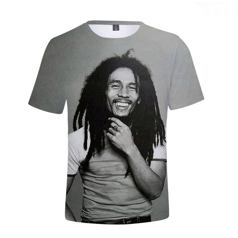 

Fshion Bob Marley 3D T Shirt Summer New Casual T Shirt Men's Women's Oversized Hip Pop Tops Bob Marley Unisex Streetwear