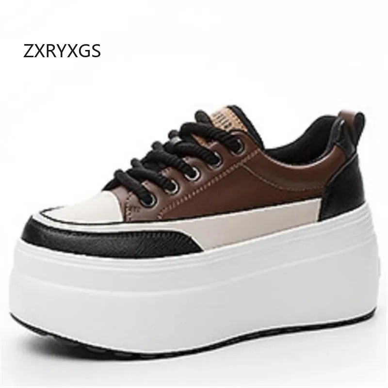 ZXRYXGS женские кроссовки на платформе увеличивающие рост высоком каблуке