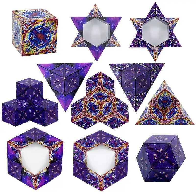2022 New geometric magnetic Magice cube 3D Rubik's children's adult brain development thinking trainer |
