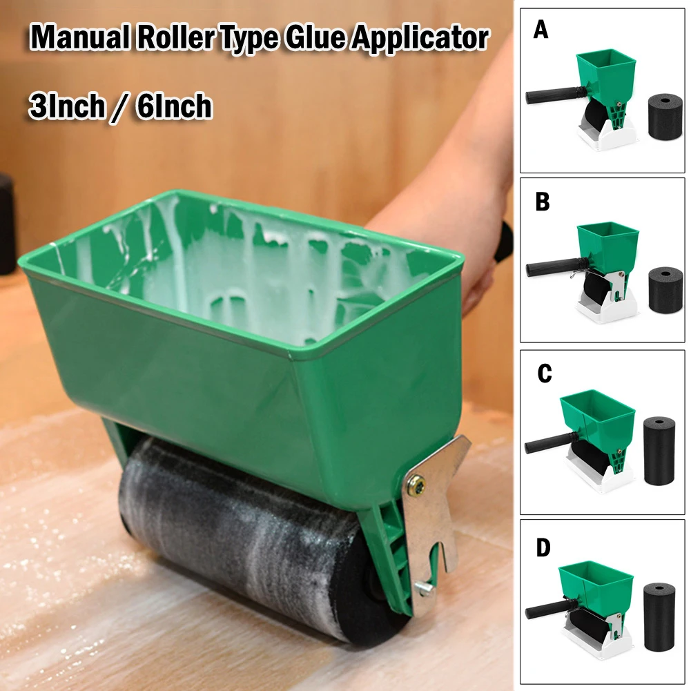 

3/6 Inch Manual Roller Type Glue Applicator High-efficiency Sponge Roller Large-capacity Storage Tank Quick Coating Gluing Tool