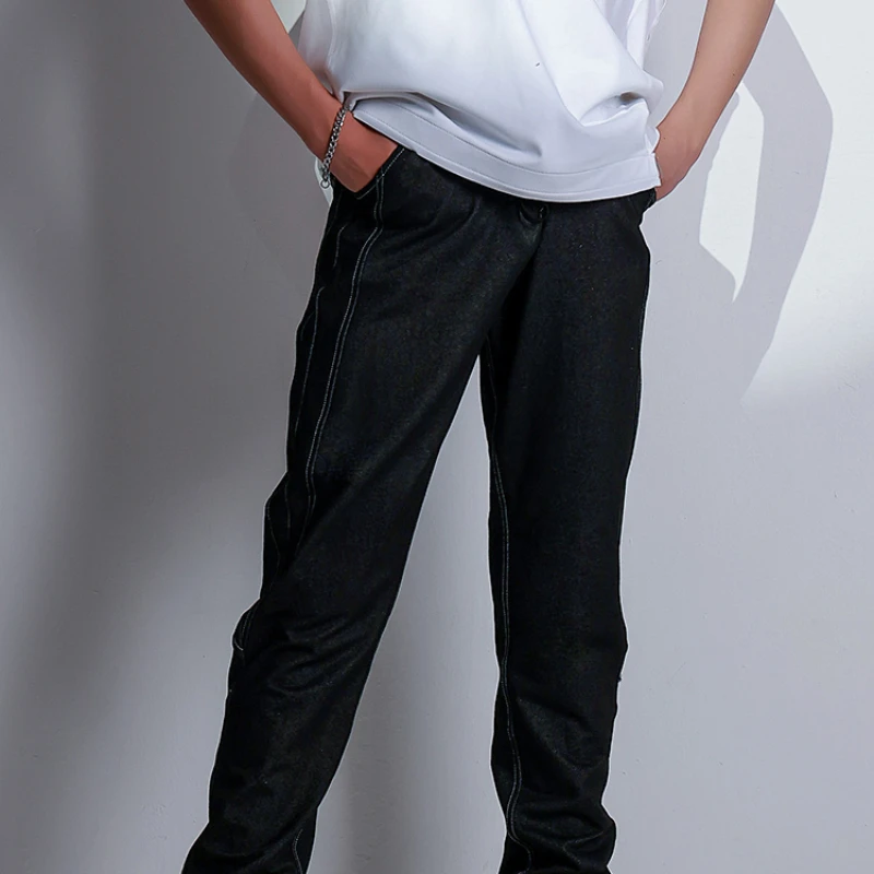 Длинные черные дизайнерские детские брюки для латиноамериканских танцев DAS466