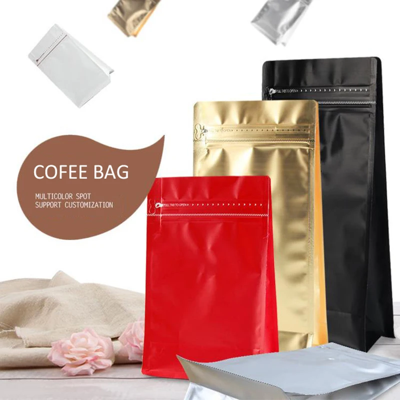 

25pcs Wholesale 4oz 8oz 16oz 32oz Thicken Home Fooding Packaging Stand Up Plastic Zip Lock Mylar Flat Bottom Coffee Bag