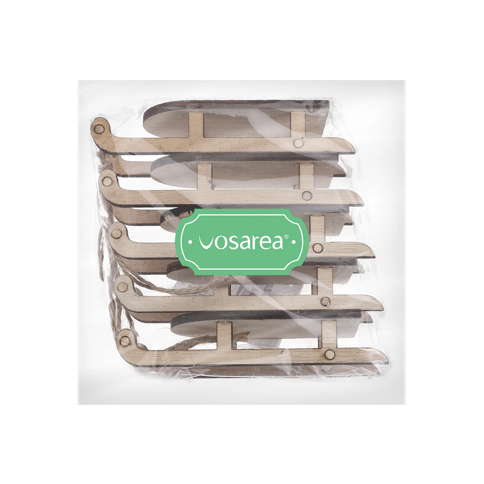 Рождественские санки деревянные елочные украшения детские миниатюрные