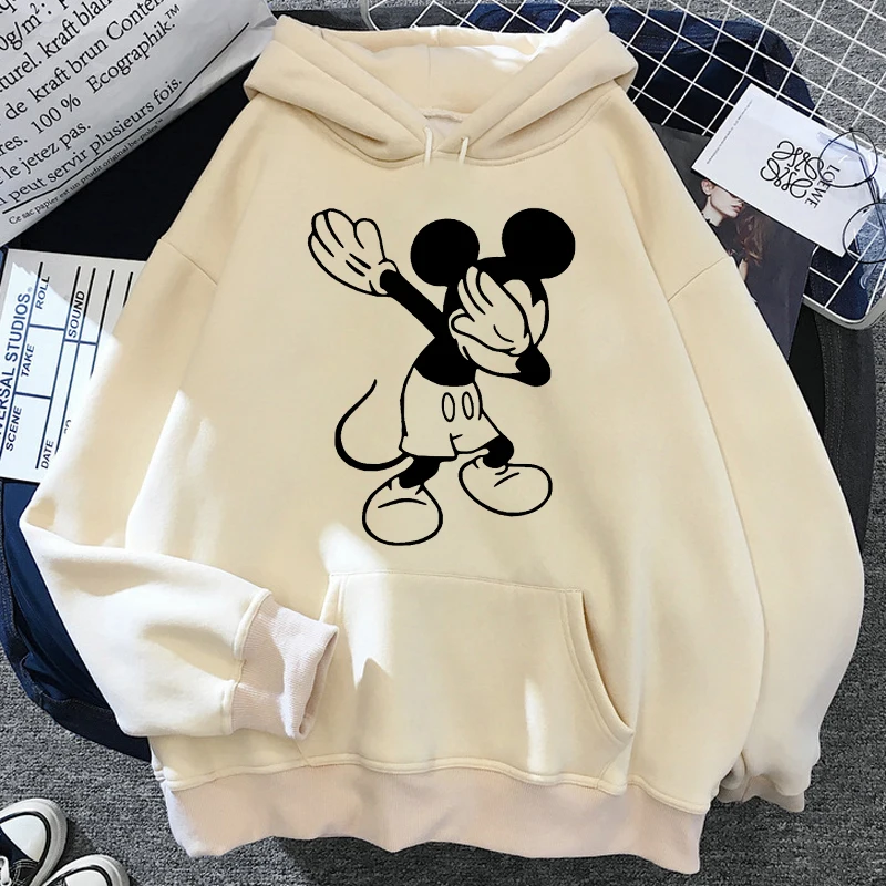 Mickey Mouse Minnie Couple Kawaii Disney Cartoon Hoodies Women Cute Donald Duck Streetwear Sweatshirt Graphic Hoody Female |