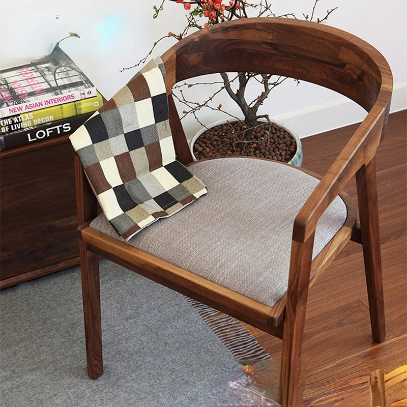 

Nordic Living Room Dinner Chair Solid Wood Dining Chair Modern Minimalist Restaurant Backrest Home Desk Chair Computer Chair