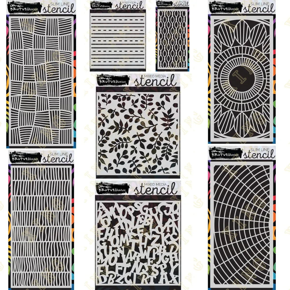 Линии Slimline переплетение Новые DIY слойные трафареты настенная живопись раскраска