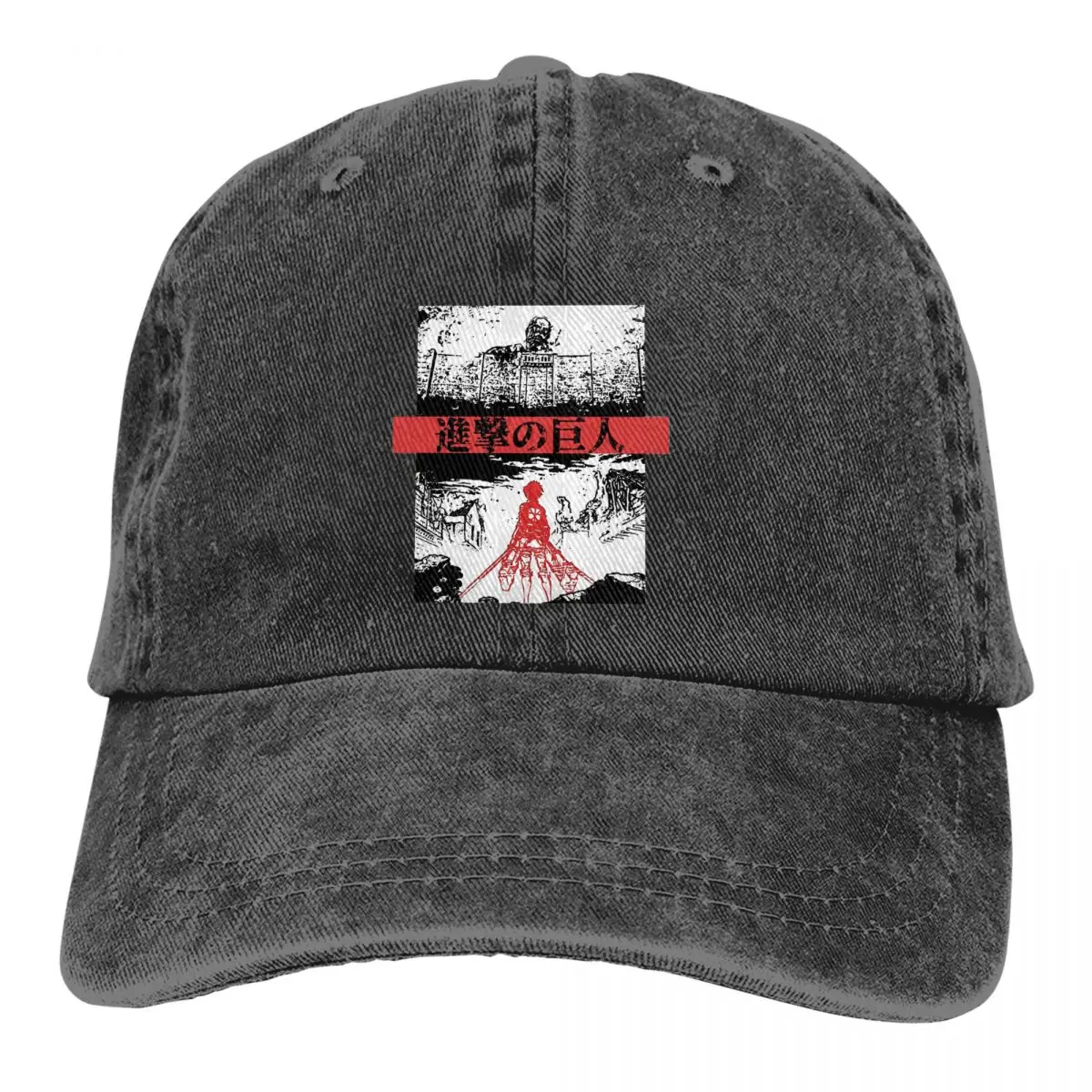 

Attack On Titan Season 1 Poster Design Baseball Cap Men Hats Women Visor Protection Snapback Attack on Titan EREN MIKASA ARMIN