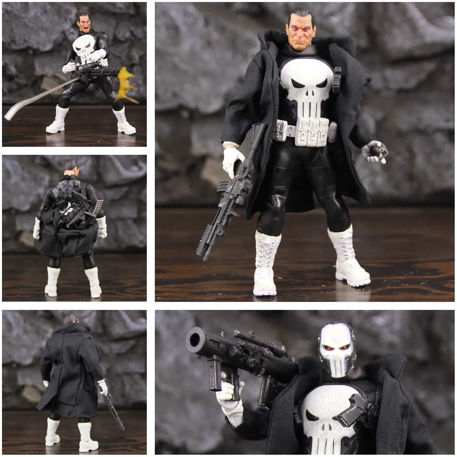 Figura de acción de Marvel Punisher, ropa de PU, traje de batalla, Comic KO's One:12, especial, Ops, Frank Castle Legends, juguetes, muñeca, 6