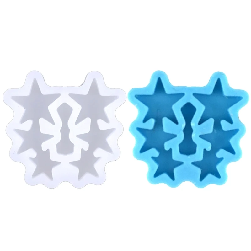 

N1HE Star Stud Earrings Mold Jewelry Casting Mold Silicone Pentagram Mold Diy Crafts Mold Pendant Craft Supplies for Women