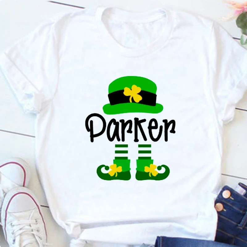 

St Patricks Day Shirt Harajuku Graphic Tees Personalized Women Sexy Tops 2022 Fashion Aesthetic Clothes Gift for Boy Vintage L