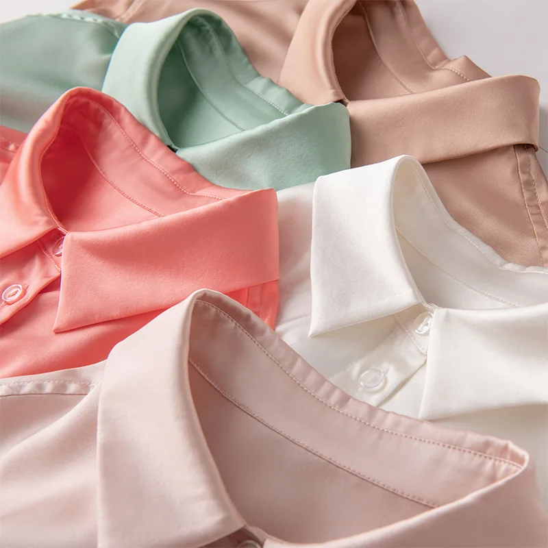 Birdsky 1 шт. Женские рубашки блузка рубашка топ офисная женская 19 мм стрейч 93%