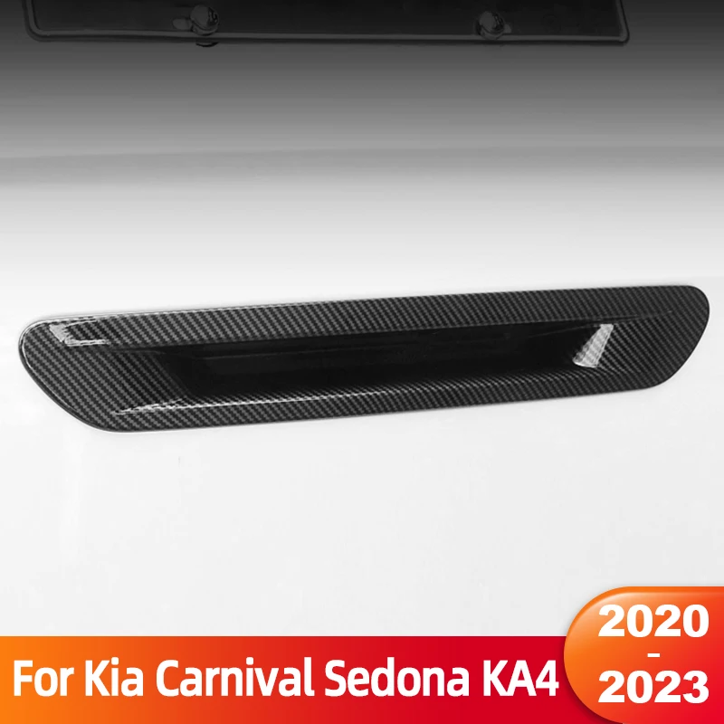 

For Kia Carnival Sedona KA4 2020 2021 2022 2023 Car Rear Tailgate Trunk Door Handle Bowl Cover Trim ABS Carbon Fiber Accessories