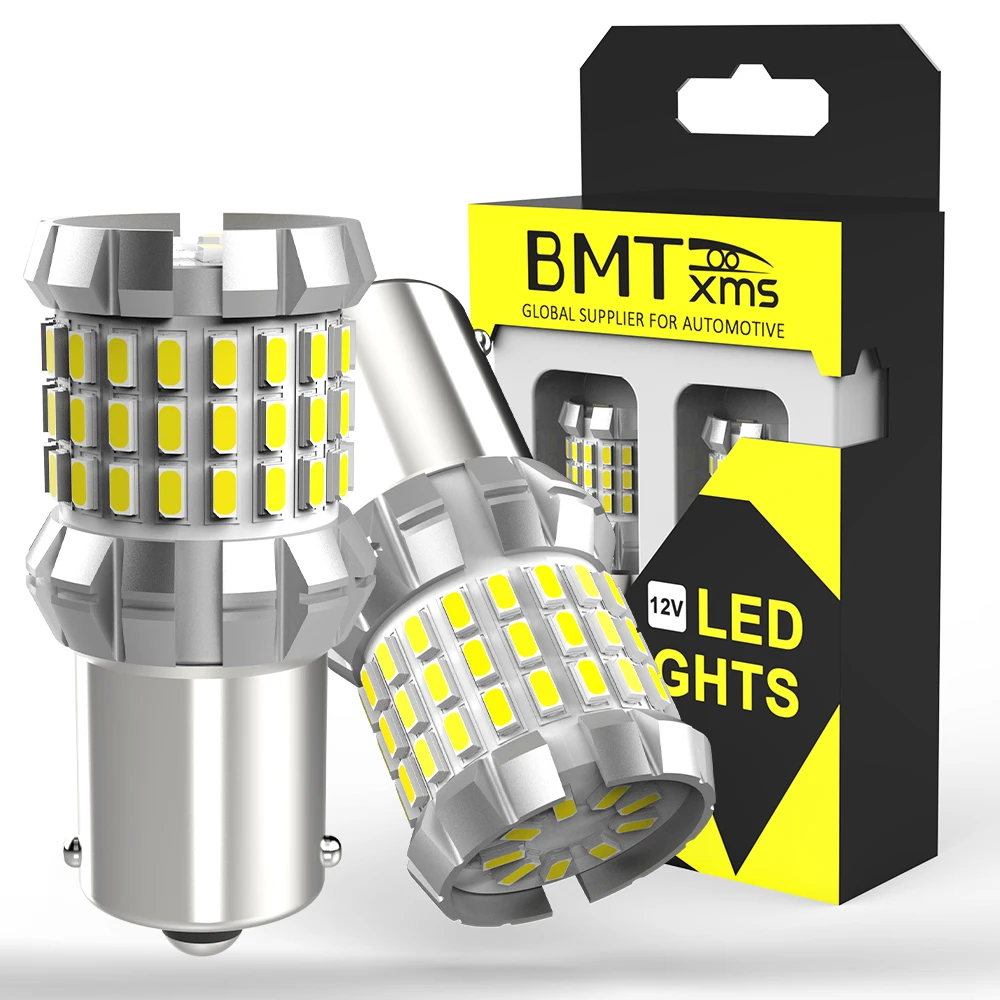 

2pcs BA15S P21W 1156 Car LED Reverse Light Bulb 66pcs 3014SMD For VW Passat B5 B6 Golf Canbus Auto Lamp Error Free DC 12V 6000K