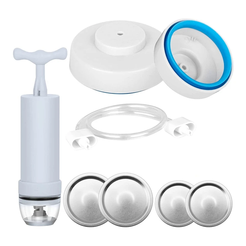 Mason Jar Vacuum Sealer,Jar Sealer Kit For Foodsaver Vacuum Sealer With Accessory Hose For Wide,Regular Mouth Mason Jars