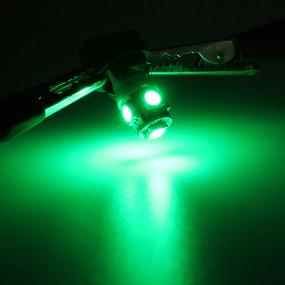 

10pcs T10 194 LED Instrument Panel Light Bulbs Green Gauge Cluster Dash Light Sockets Dashboard Indicator Instrument Lamp Lights