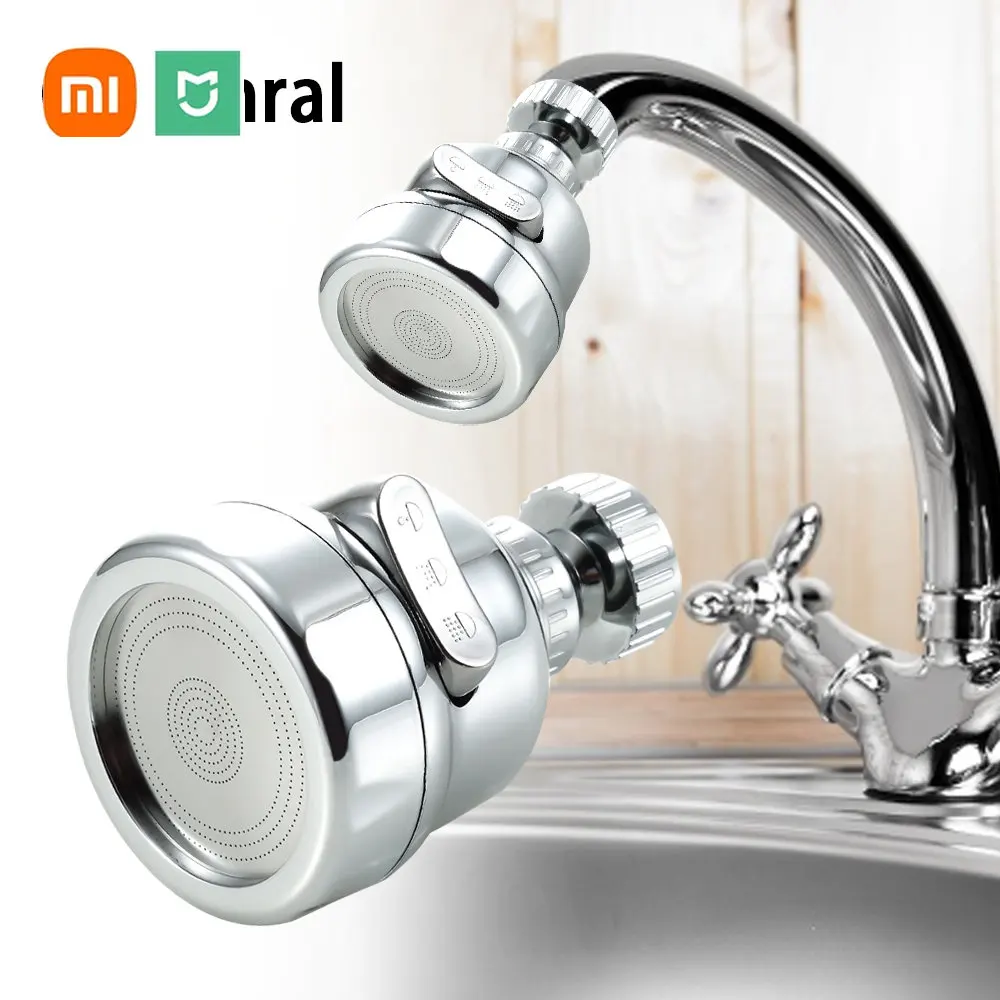 

Удлинитель для смесителя xiaomi, распылитель для воды, 3 режима, аэратор, Кухонное крепление, адаптер, пенораспылитель, экономичный барботер
