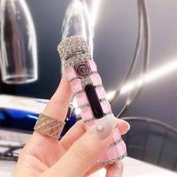 new diamond double arc lighter portable usb charging windproof induction cigarette lighters personality creative lady gift