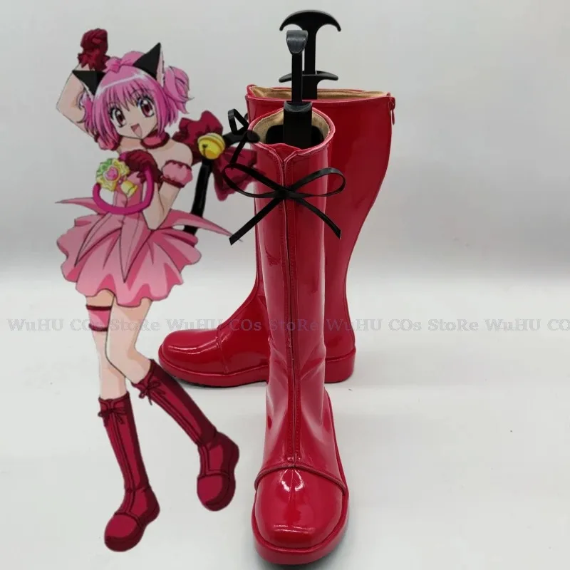 Фото ss23Anime Tokyo Mew Momomiya Ichigo Strawberry женские красные ботинки из искусственной кожи для косплея, женская обувь на Хэллоуин, косплей №2