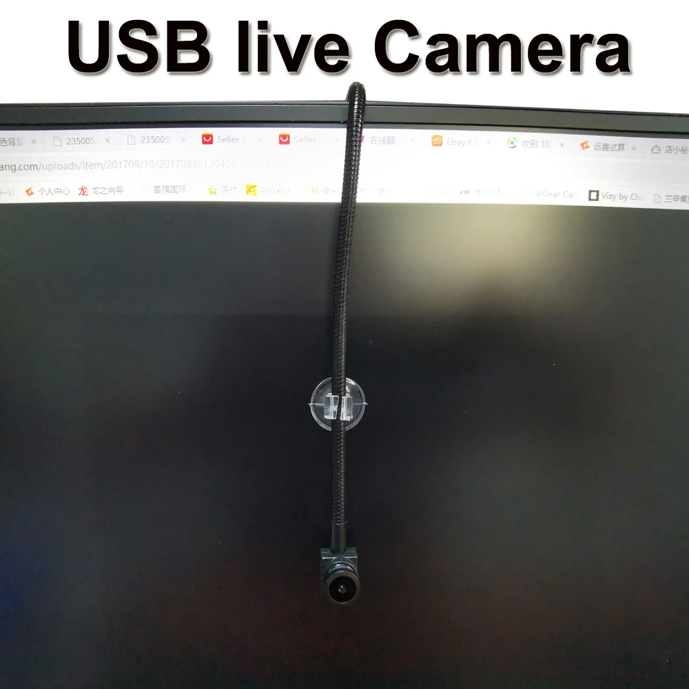 Middle-screen Webcam Adjustable 1080P Low LUX Mini Flipped Flexible Cable 15x15mm Super Micro USB Camera Audio Metal Tube