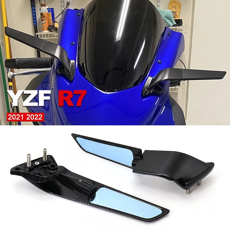 

Мотоциклетные зеркала заднего вида, ветровое крыло, регулируемое вращающееся боковое зеркало, крыло для YAMAHA YZF-R7 YZFR7 YZF R7 2021 2022