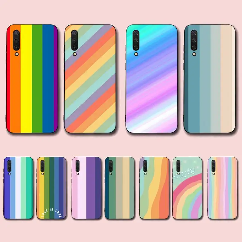 

Rainbow Colorful Phone Case for Xiaomi mi 5 6 8 9 10 lite pro SE Mix 2s 3 F1 Max2 3
