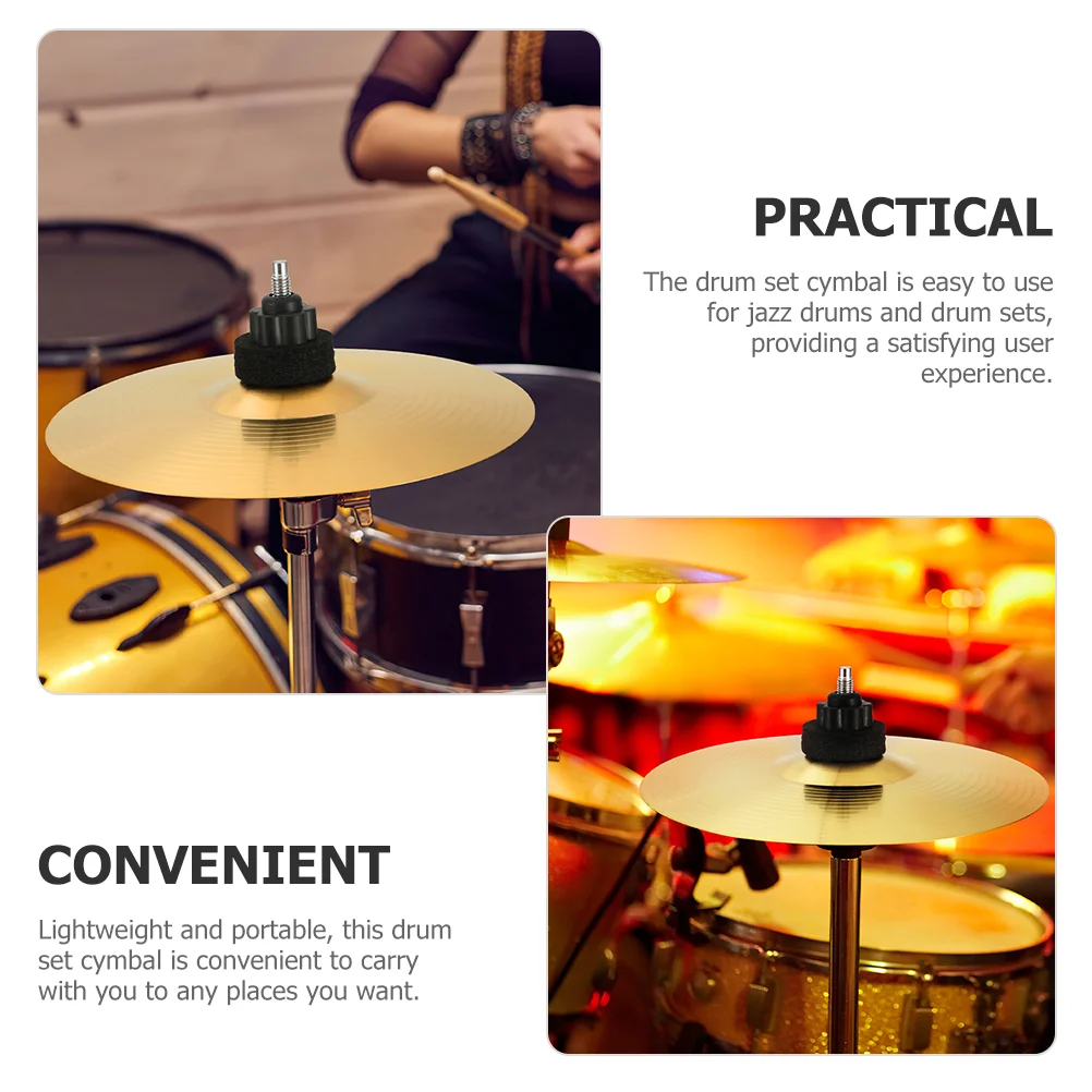

2 Pcs Cymbals Music Instrument Drum Accessories Metal Practice Crash Supplies Brass